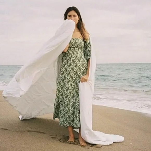 FAITHFULL THE BRAND *Blogger Favorite* Le Galet Midi Dress in Sable Paisley - Picture 2 of 15